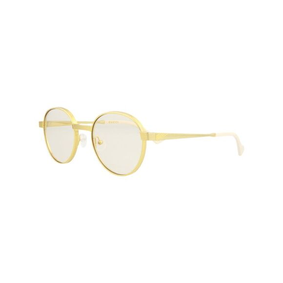 Gucci Round-Frame Metal Sunglasses Gold Mens - Picture 2 of 6